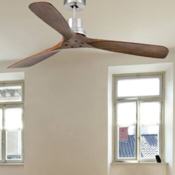 Stropný ventilátor Lantau, diaľkové, orech/oceľ