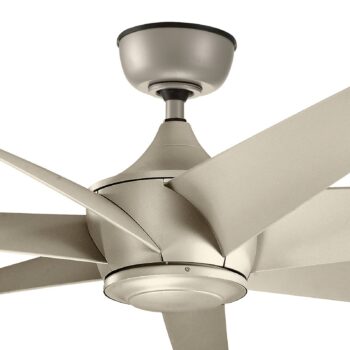 Stropný ventilátor Lehr IP44 strieborná starožitná