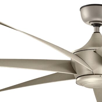 Stropný ventilátor Lehr2, IP44, strieborný antický, Ø 137 cm