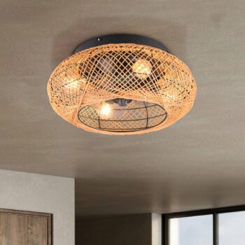 Stropný ventilátor Lillesand s osvetlením, tichý, Ø 50 cm, FB