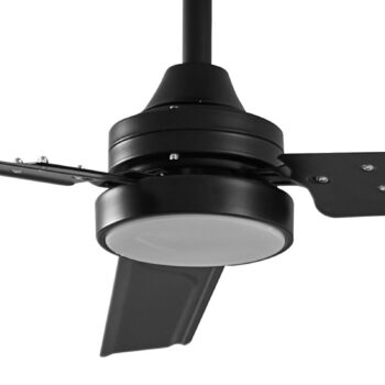 Stropný ventilátor Lindby LED Aerallo, čierny, CCT, tichý
