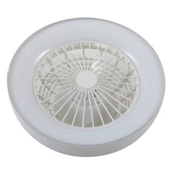 Stropný ventilátor Lindby LED Mace, biely, tichý, CCT