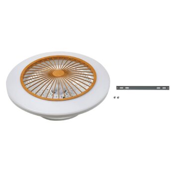 Stropný ventilátor Lindby LED Mamuti, farba dreva, tichý, 55 cm