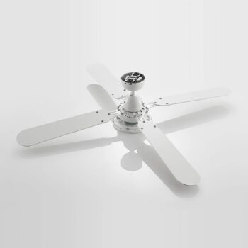 Stropný ventilátor Lindby LED Tedric, biely, tichý, Ø 133 cm