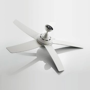 Stropný ventilátor Lindby s osvetlením Auraya, tichý, biely, 130 cm