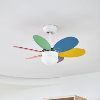 Stropný ventilátor Lindby so svetlom Litur, tichý, Ø 77 cm, E27
