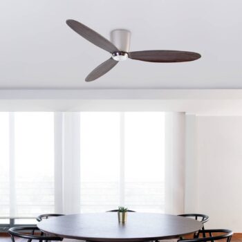 Stropný ventilátor Nias L DC nikl/tmavé drevo