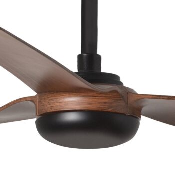 Stropný ventilátor Punt M, DC, čierna/drevo tmavá