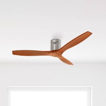 Stropný ventilátor Stem s drevenými lopatkami, tmavé drevo
