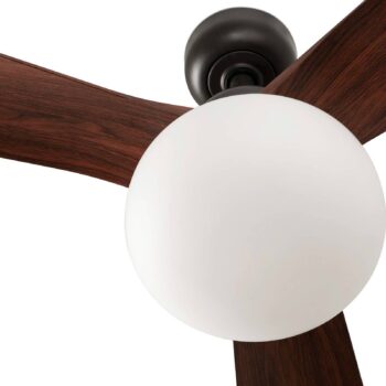 Stropný ventilátor s osvetlením Outwood, hnedý, DC, tichý, Ø150cm