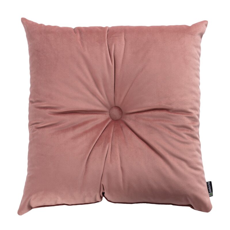 Štvorcový vankúš Velvet s gombíkom, Koral, 40 x 40 cm , Velvet, 704-30 Štvorcový vankúš Velvet s gombíkom, Koral, 40 x 40 cm , Velvet, 704-30