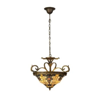 Štýl Tiffany – závesná lampa Anthia 2