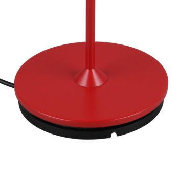Suarez LED dobíjacia stolová lampa, červená, výška 39 cm, kov, stmievateľná