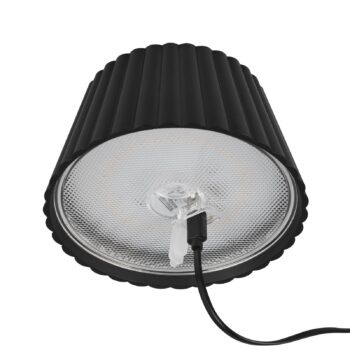 Suarez LED stolová lampa s dobíjaním, čierna, výška 39 cm, kov