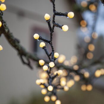 Svetelná LED reťaz Berry Mini, časovač, biela