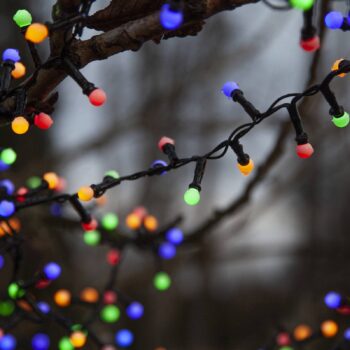 Svetelná LED reťaz Berry Mini, časovač, farebná