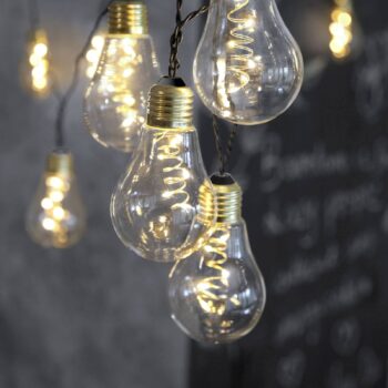 Svetelná LED reťaz Glow, sklo, číra