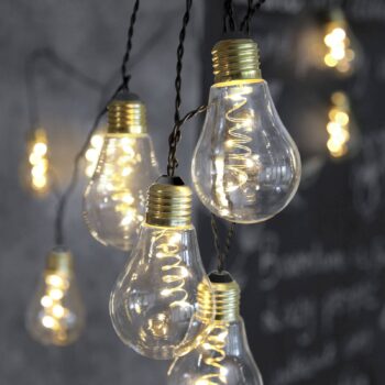 Svetelná LED reťaz Glow, sklo, číra