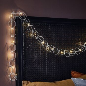 Svetelná LED reťaz Serve, 20-plameňová, striebro