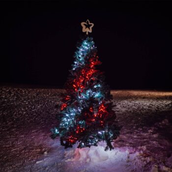 Svetelná reťaz Twinkly LED cluster, RGB, čierna, 400 svetiel, 6 m