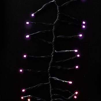 Svetelná reťaz Twinkly LED cluster, RGB, čierna, 400 svetiel, 6 m