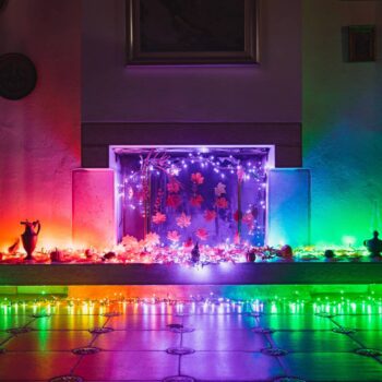 Svetelná reťaz Twinkly RGBW, 250 fl. 20 m čierna