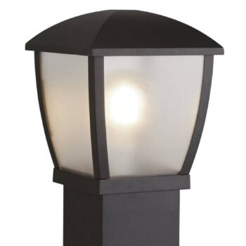 Svetelný stĺpik Seattle, IP44, čierny, výška 73 cm, kov