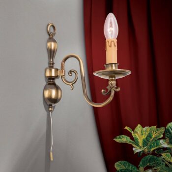 Svetlo Imke 1pl starožitná mosadz tmavá patinovaná