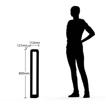 Svetlo Lucande LED na chodník Habsa, 80 cm, antracit, kov