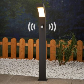 Svetlo Lucande LED na chodník Lennik, senzor, 100 cm, antracit