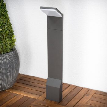 Svetlo Lucande LED na chodník Nevio, 60 cm, antracit, kov