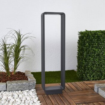 Svetlo Lucande LED na chodník Ninon, 80 cm, antracit, kov