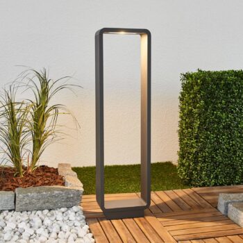 Svetlo Lucande LED na chodník Ninon, 80 cm, antracit, kov