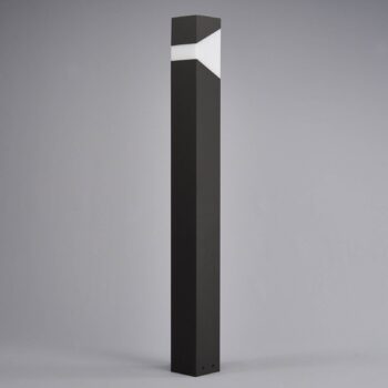 Svetlo na cestu Lucande Kiran, 100 cm, sivé, kov, IP44, E27