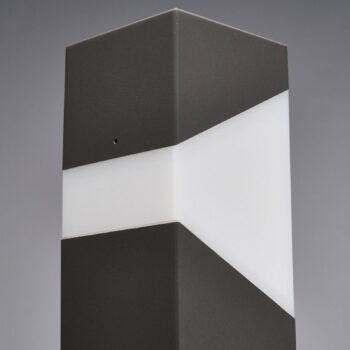 Svetlo na cestu Lucande Kiran, 100 cm, sivé, kov, IP44, E27