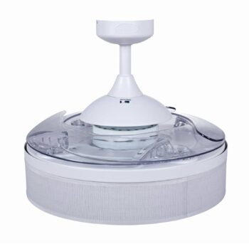 Svetlo stropného ventilátora Beacon Fanaway Fraser biele/čierne tiché