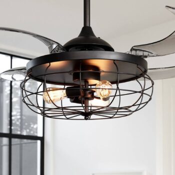 Svetlo stropného ventilátora Beacon Fanaway Industri black silent