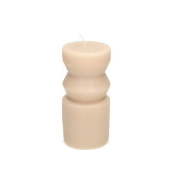 Sviečka Cornelia 14cm beige, 6,5 x 14 cm
