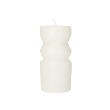 Sviečka Cornelia 14cm white, 6,5 x 14 cm