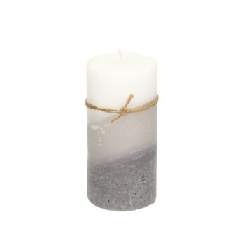 Sviečka Lucia 14cm marble grey, 7 x 14 cm