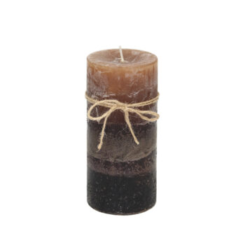 Sviečka Silvia 14cm dark brown, 6,5 x 14 cm