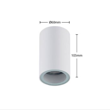 Svietidlo Arcchio Olivir, biele, kov, Ø 6 cm, GU10, IP44