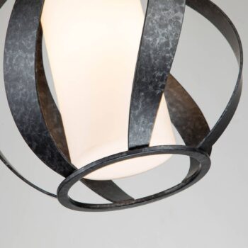 Svietidlo Blacksmith čierna/biela 1-pl. Ø 25,4 cm