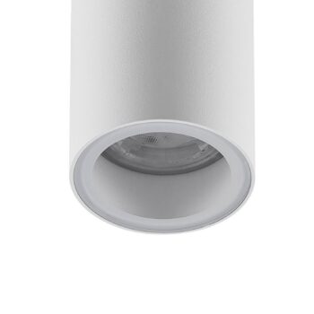 Svietidlo CAN, biele, IP44, Ø 6 cm, kov, GU10