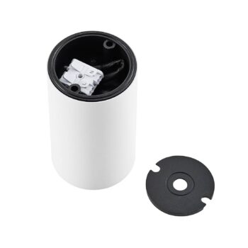 Svietidlo CAN, biele, IP44, Ø 6 cm, kov, GU10
