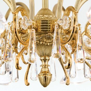 Svietidlo Kaisa, pozlátané 24-karátmi, 8-pl.