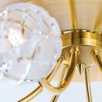 Svietidlo Maderno olovnatý krištáľ zlato 57cm