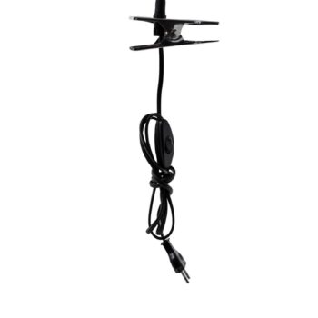 Svietidlo s klipom Lagos, čierne, kovové, 30 cm, lampa na čítanie, G9