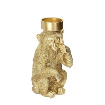 Svietnik Monkey Gold 31cm, 14 x 15 x 31 cm