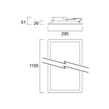 Sylvania LED panel Start, 120 x 30 cm, 840, 29 W